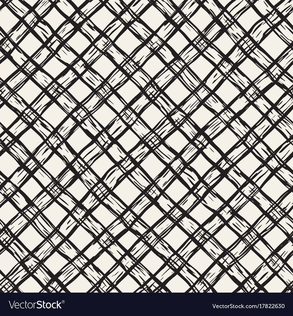 Hand drawn seamless plaid pattern allover