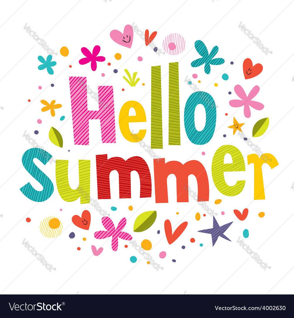 Hello summer Royalty Free Vector Image - VectorStock