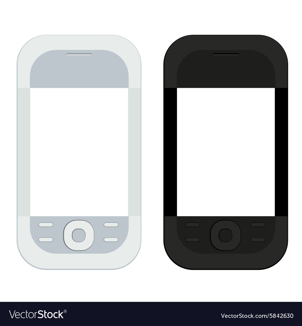 Modern smartphones isolated on white