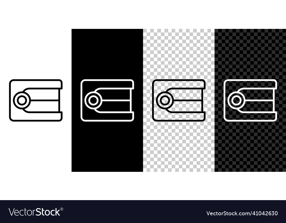 Set line dentures model icon isolated on black