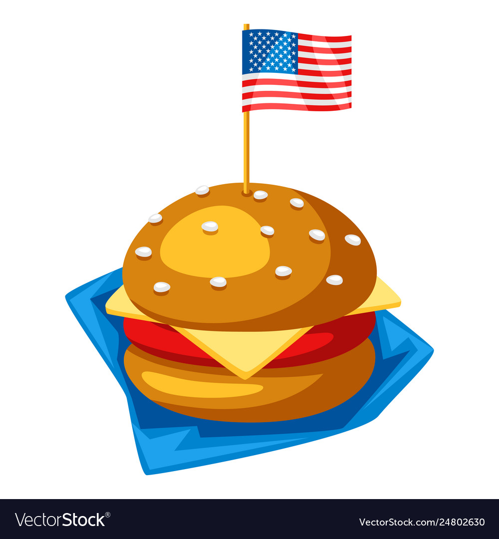 Stylized hamburger or cheeseburger Royalty Free Vector Image