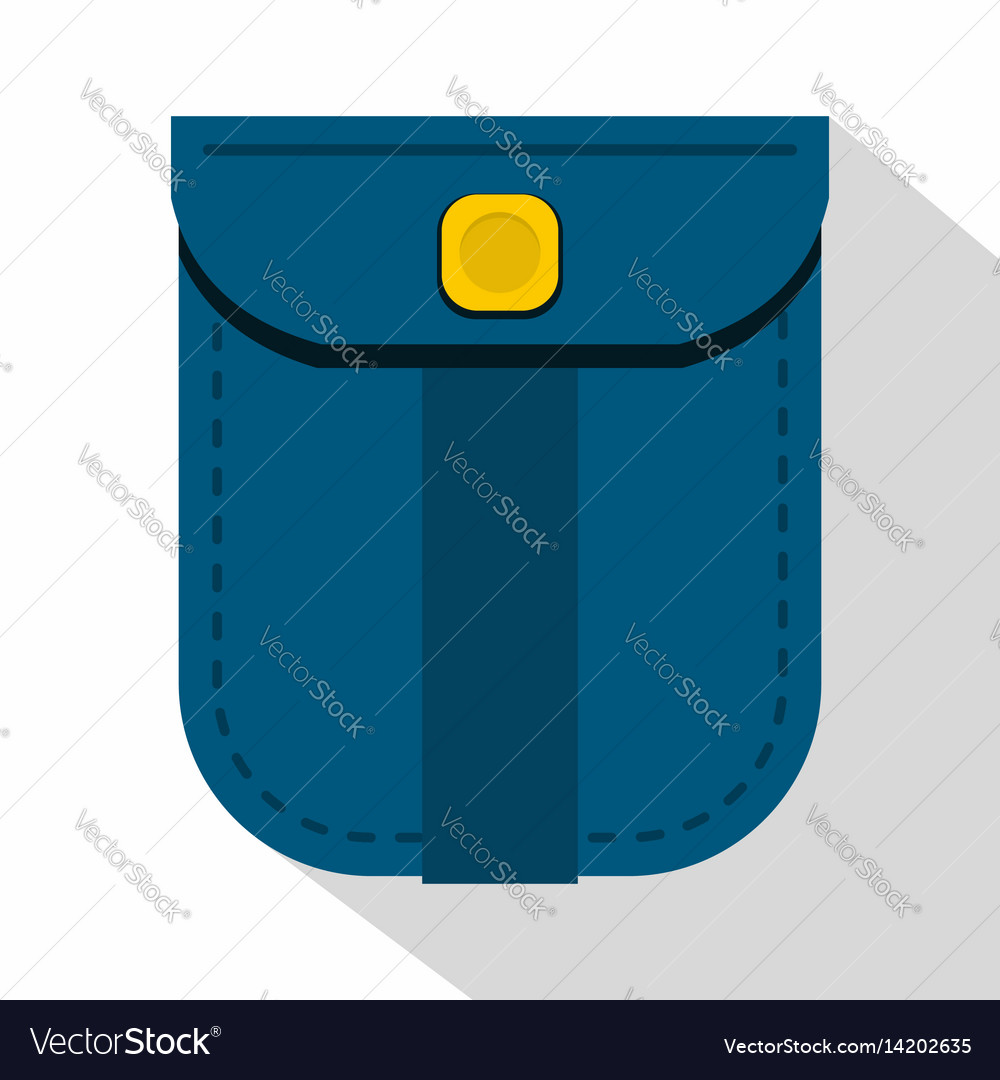 Blue shirt pocket with yellow button icon Vector Image