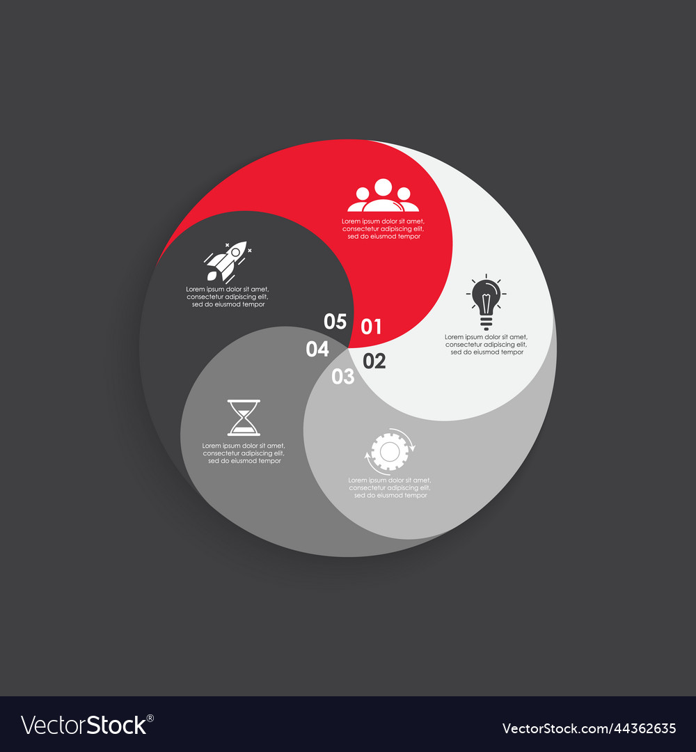 Circle chart infographic vector image Circle chart infographic