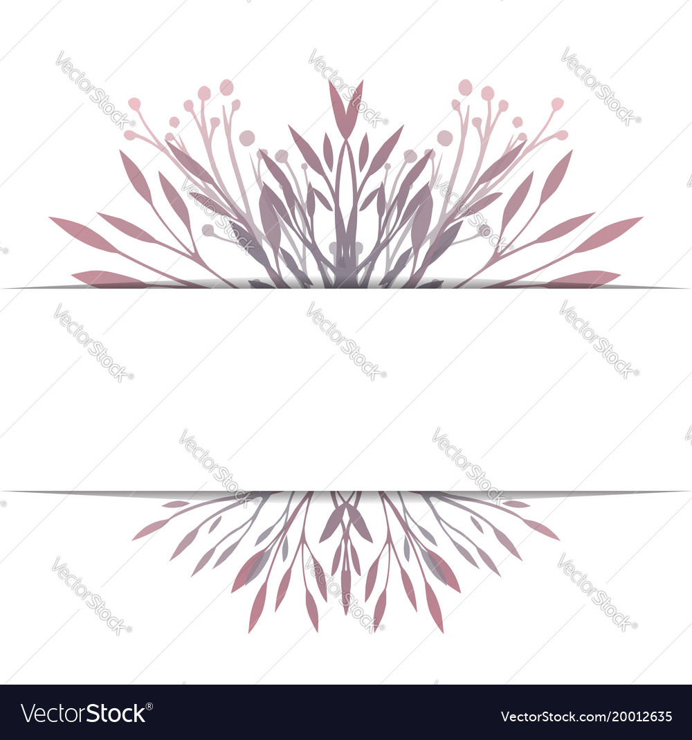 Cover with delicate leaves and grass and place Vector Image