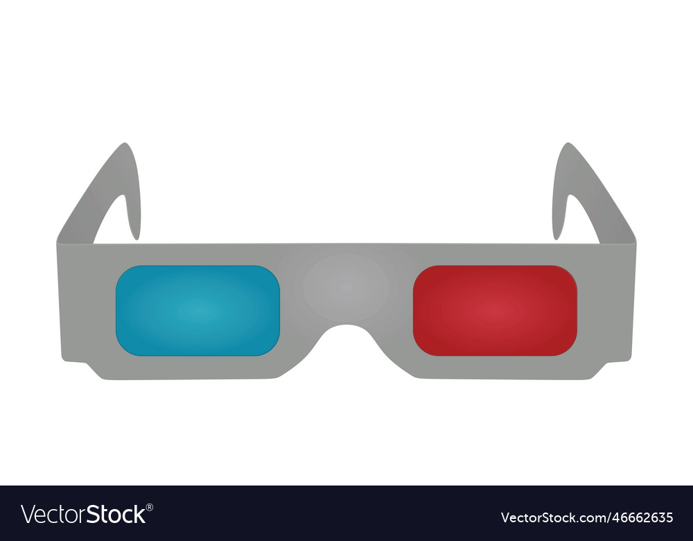 Grey 3d glasses Royalty Free Vector Image - VectorStock