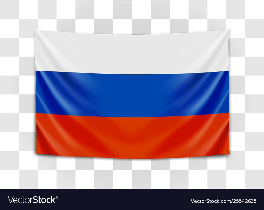 Hanging Flag Russia Russian Federation Royalty Free Vector