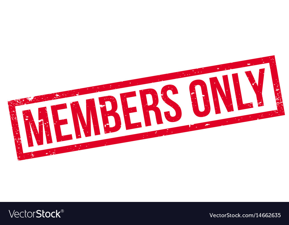 Members only rubber stamp Royalty Free Vector Image