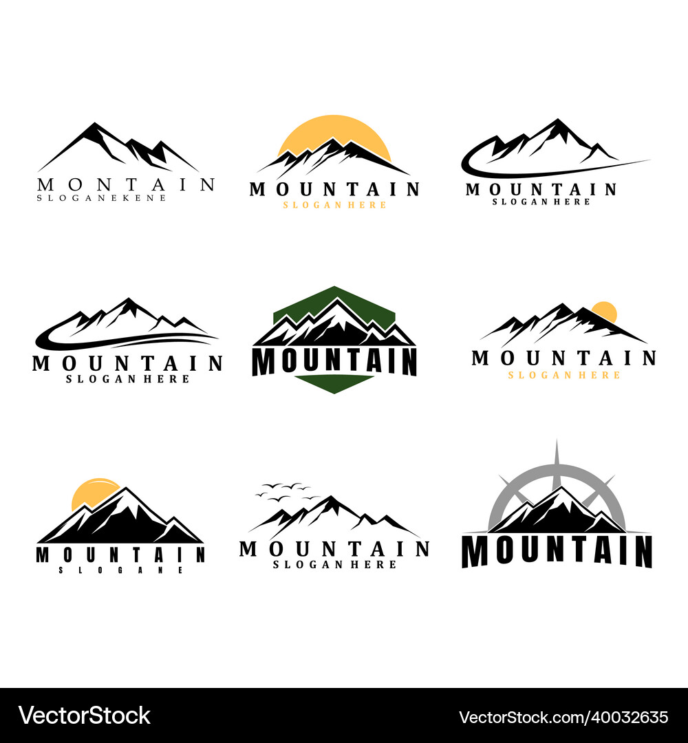 Mountain logo Royalty Free Vector Image - VectorStock