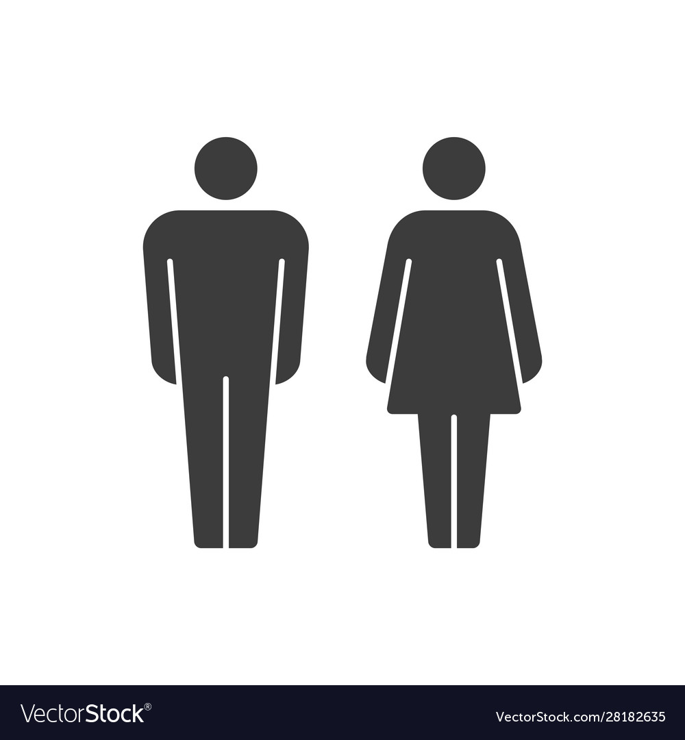 Pictograms man and woman Royalty Free Vector Image