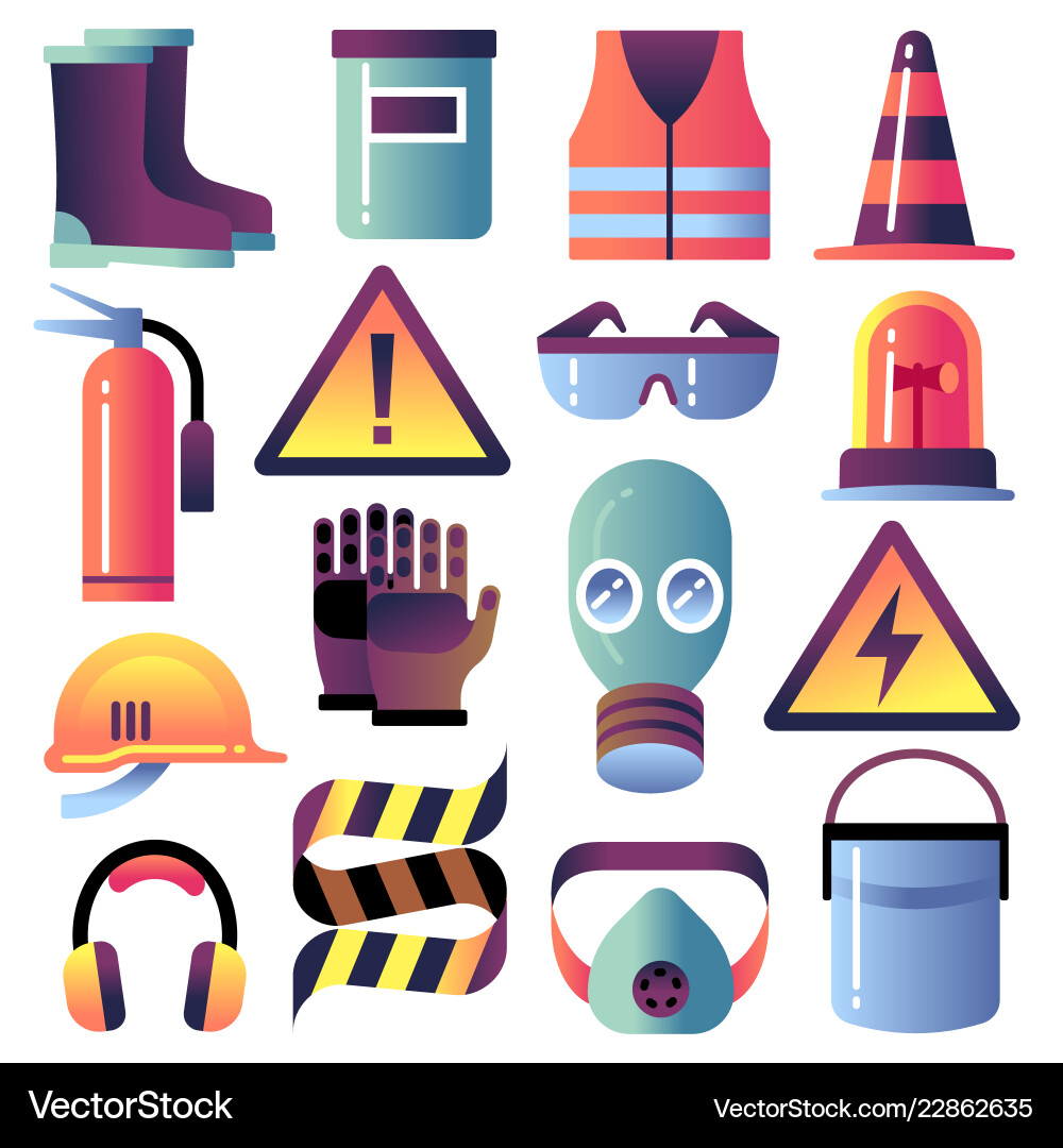 Safety equipment personal protection for Vector Image
