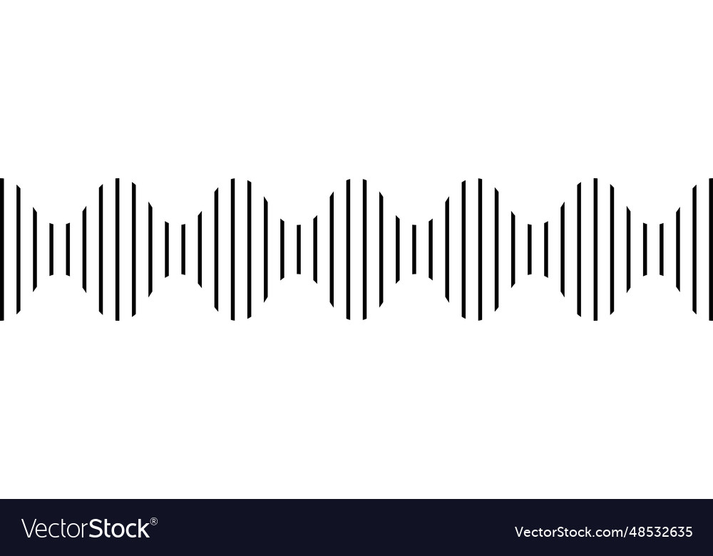 Sound wave soundwave line waveform spectrum Vector Image