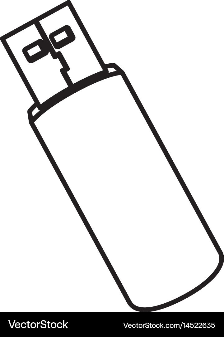 Usb memory isolated icon Royalty Free Vector Image