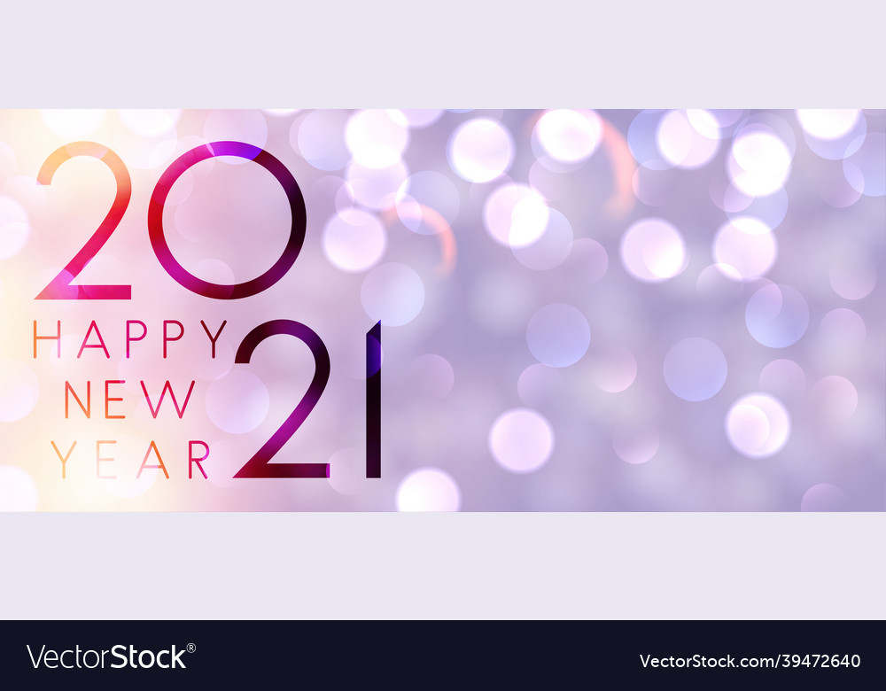 2021 Happy new year sign on misted glass