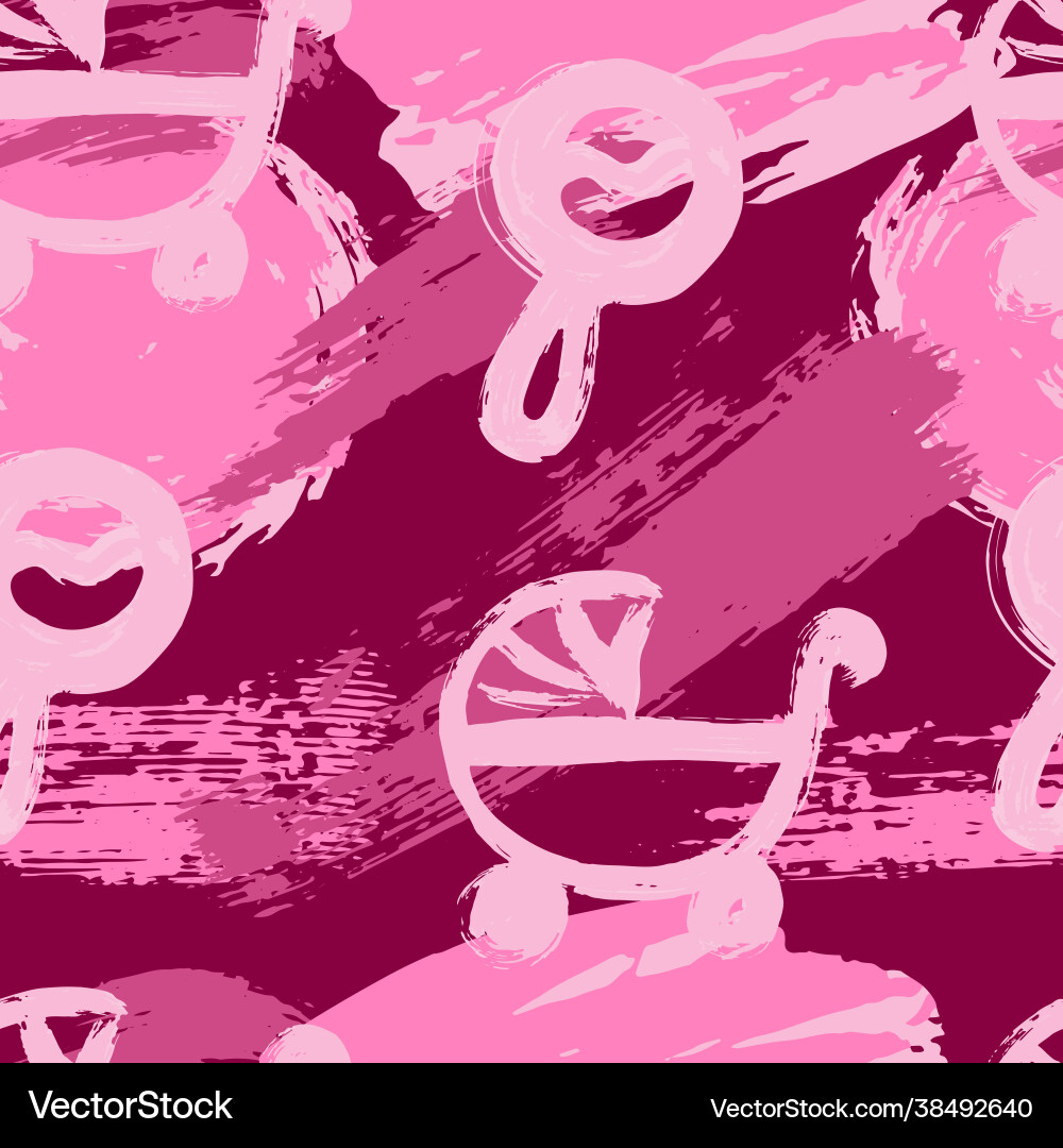 Abstract artistic seamless pattern Royalty Free Vector Image
