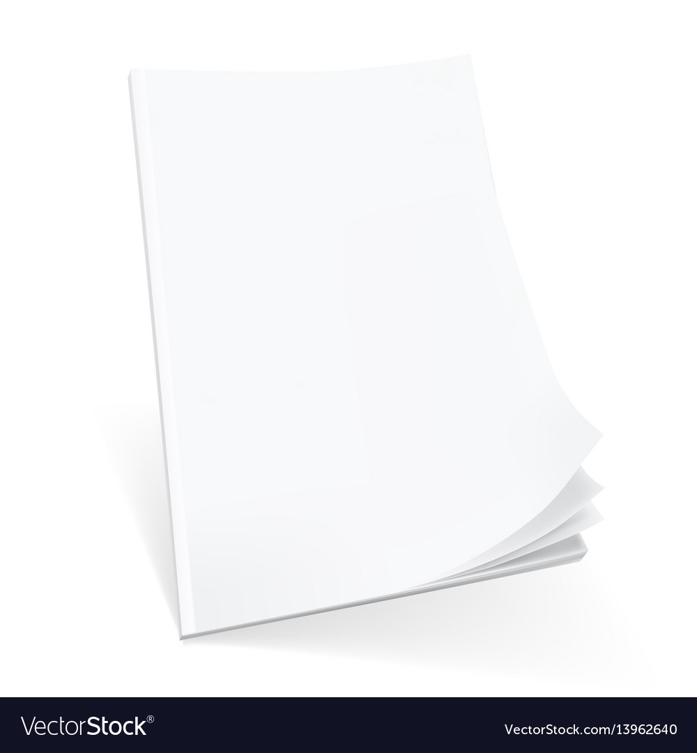 Blank flying cover magazine journal book or Vector Image