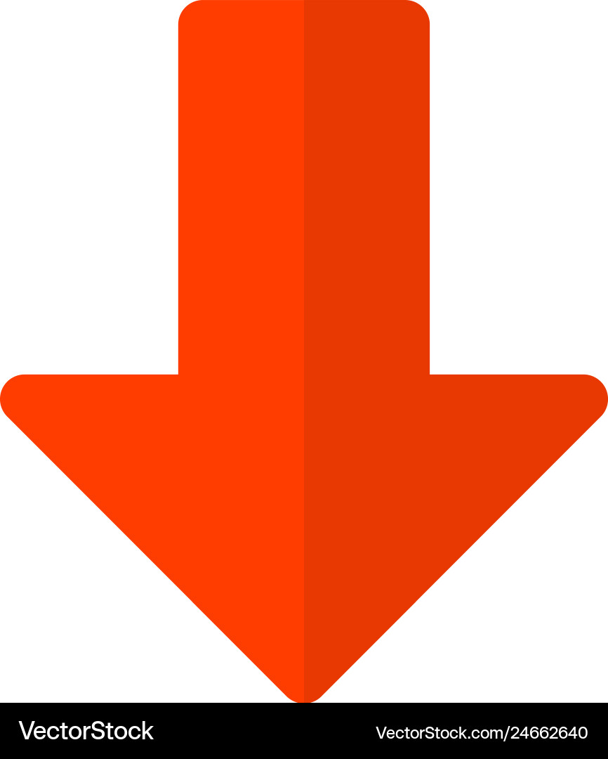 Down arrow icon Royalty Free Vector Image - VectorStock