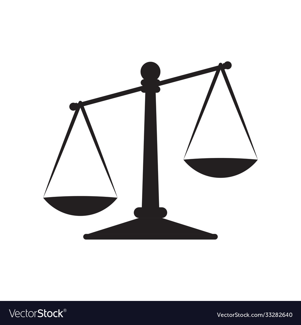 Scales justice icon isolated on white background Vector Image