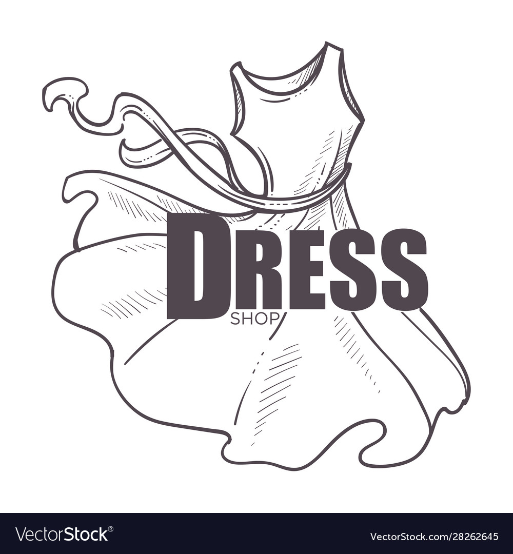 Beautiful dress woman logo simple creative for boutique fashion shop logo  vector 20200326 Vector Art at Vecteezy