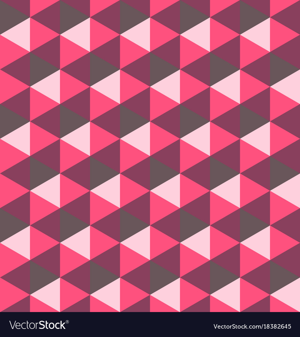 Pink hexagonal pyramids seamless pattern Vector Image