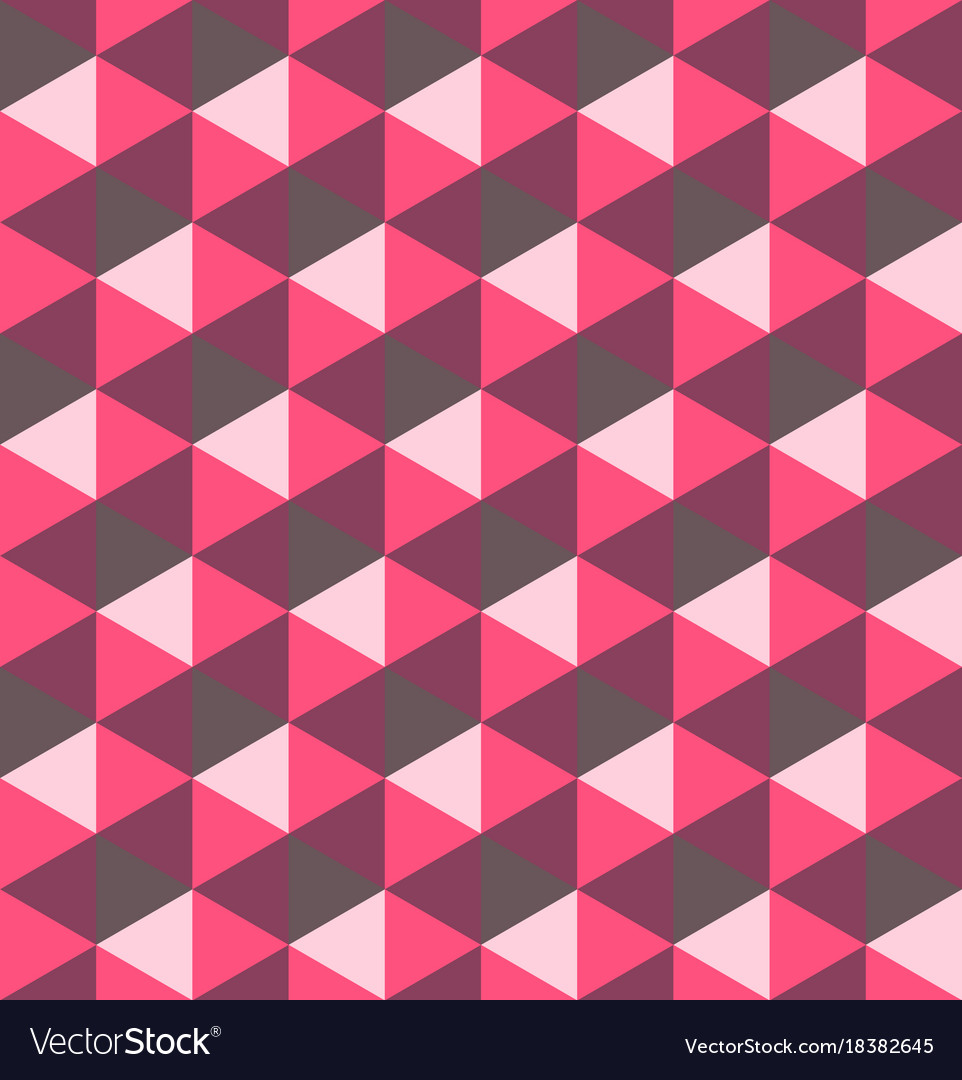 Pink hexagonal pyramids seamless pattern