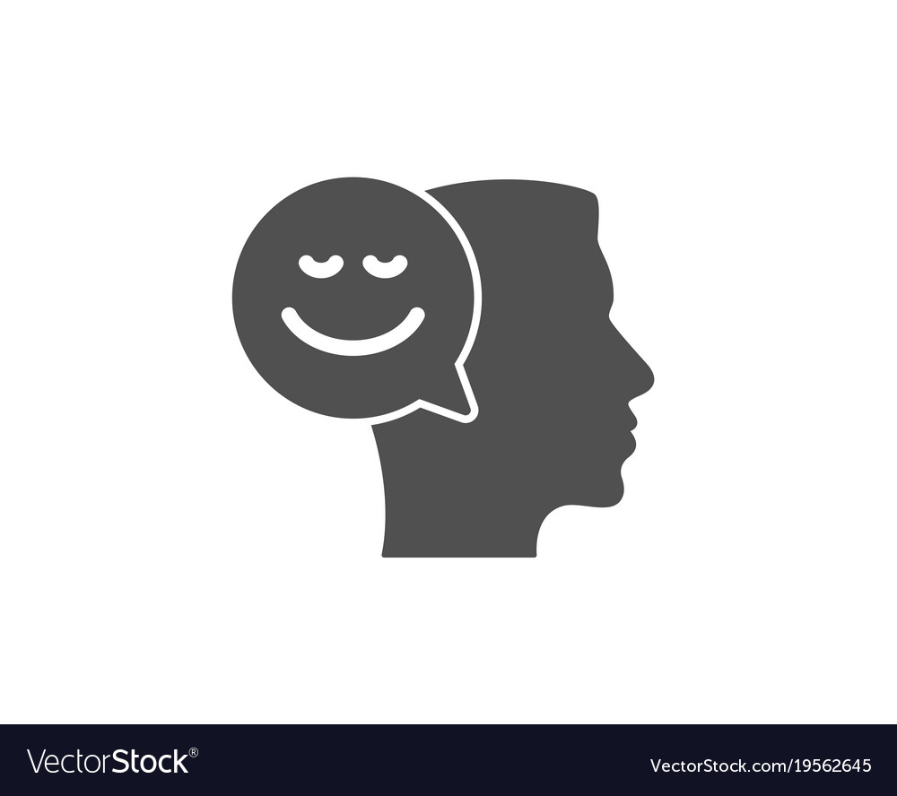 Positive thinking simple icon communication sign Vector Image