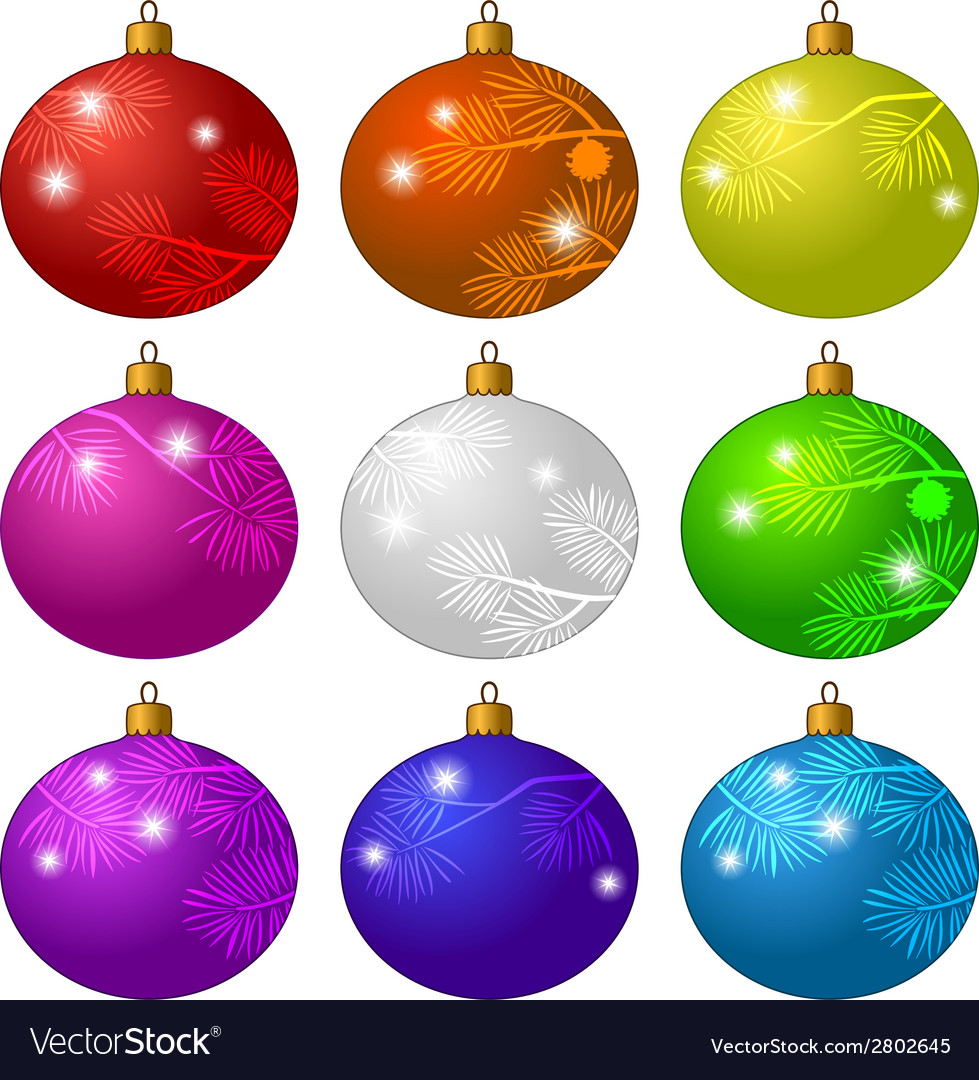 Set of christmas decorations Royalty Free Vector Image