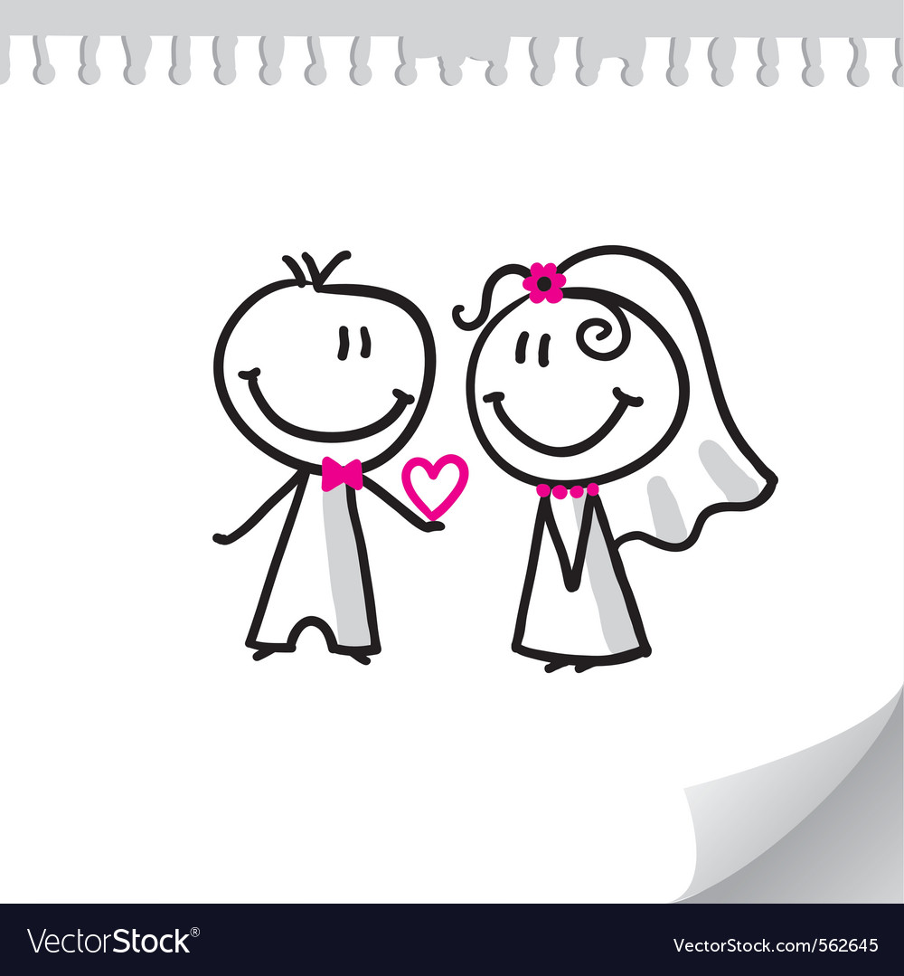 Wedding couple Royalty Free Vector Image - VectorStock