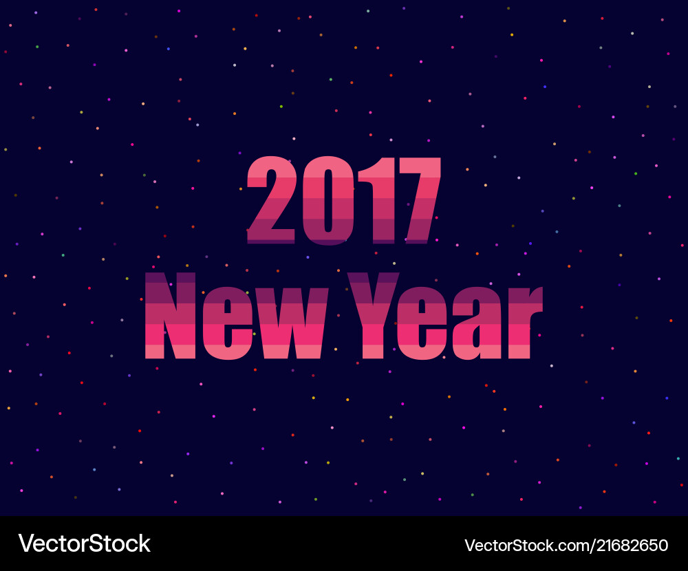 2017 new year in 80s retro style text Royalty Free Vector
