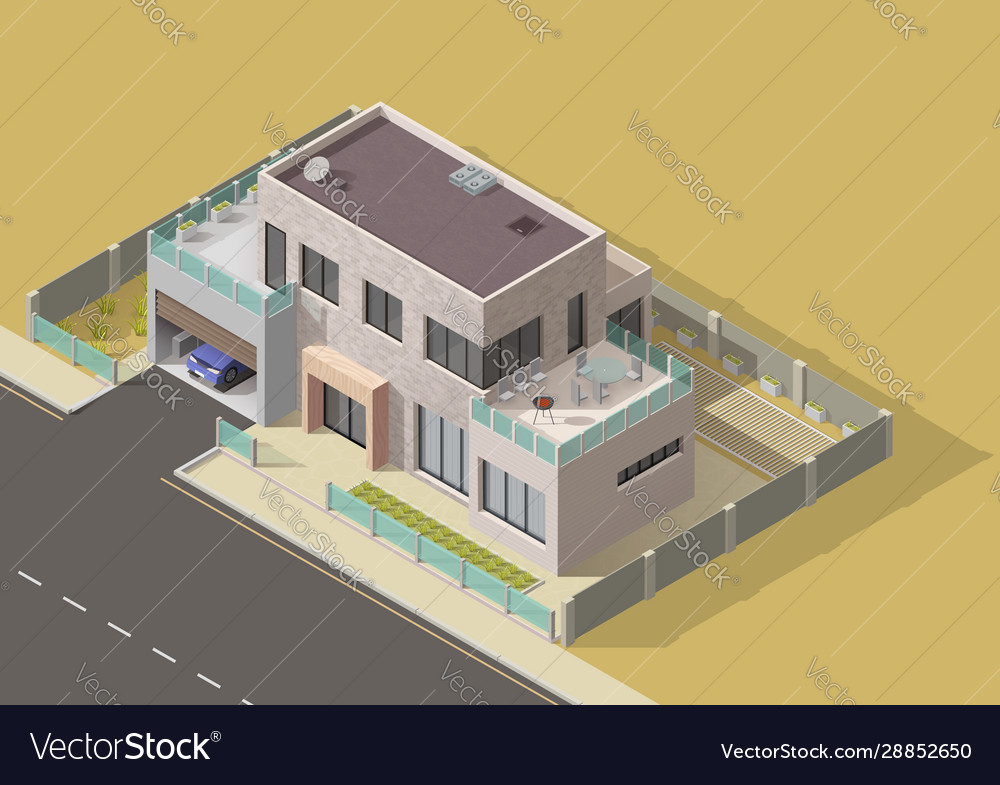 Bungalow Villa Or Mansion Isometric Building Vector Image pumpkin-coloring-pals-princess-pups