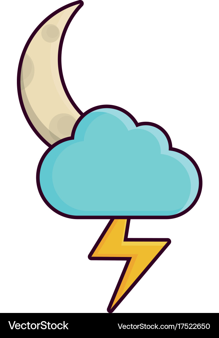 Cloud and thunder icon Royalty Free Vector Image