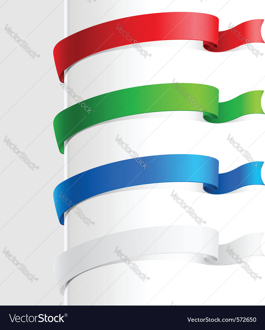 Colorful abstract ribbon Royalty Free Vector Image