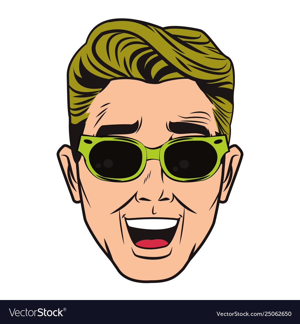 Man face close up Royalty Free Vector Image - VectorStock