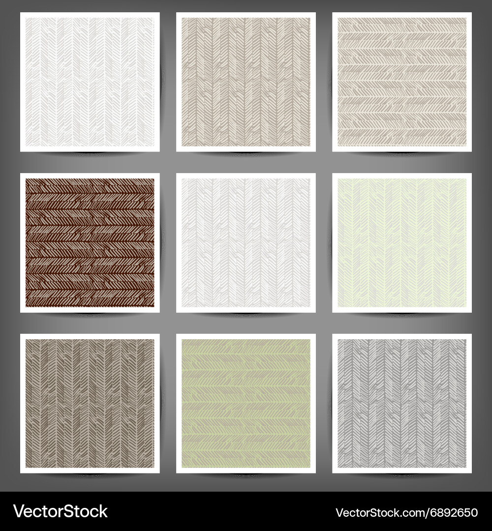 Set Grunge hand painted abstract pattern Vector Image