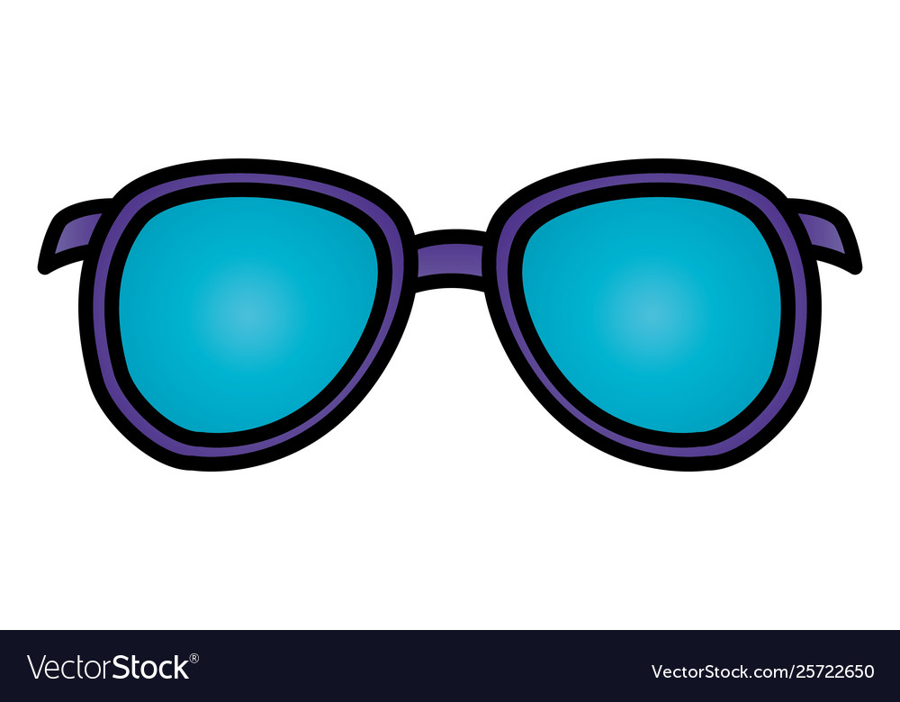 Sunglasses vision accessory Royalty Free Vector Image