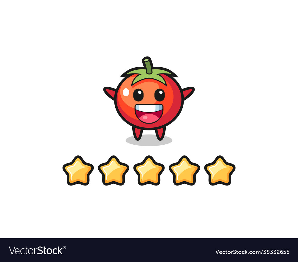 Customer best rating tomatoes cute character