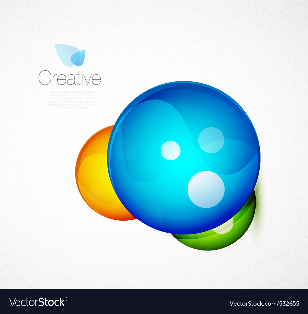 Glossy orbs Royalty Free Vector Image - VectorStock