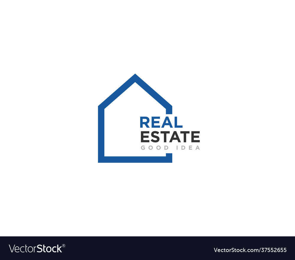 Real estate logo icon design Royalty Free Vector Image