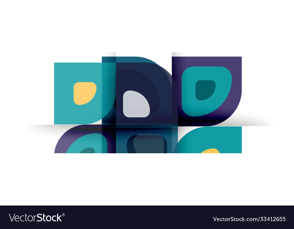 Set modern geometric abstract Royalty Free Vector Image