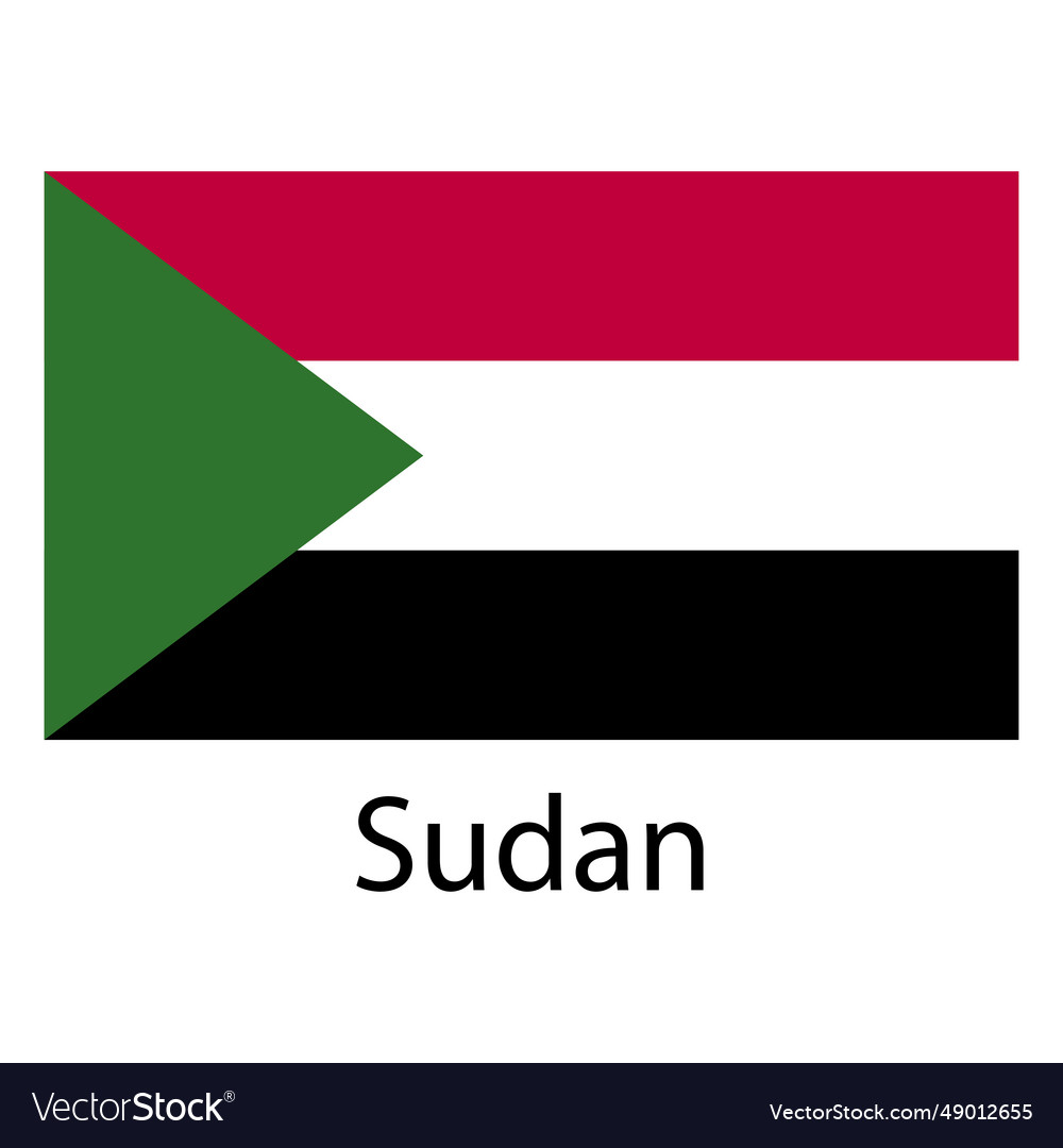 Sudan national flag Royalty Free Vector Image - VectorStock