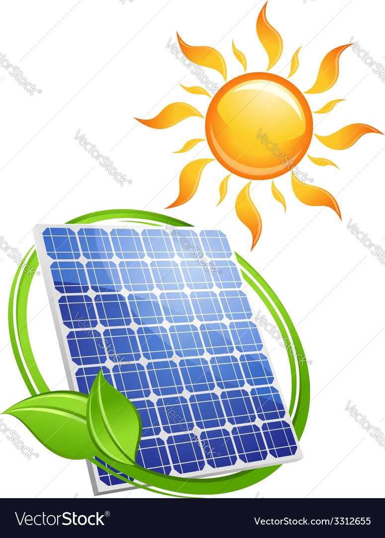 Sustainable Solar Energy Concept Royalty Free Vector Image 7892