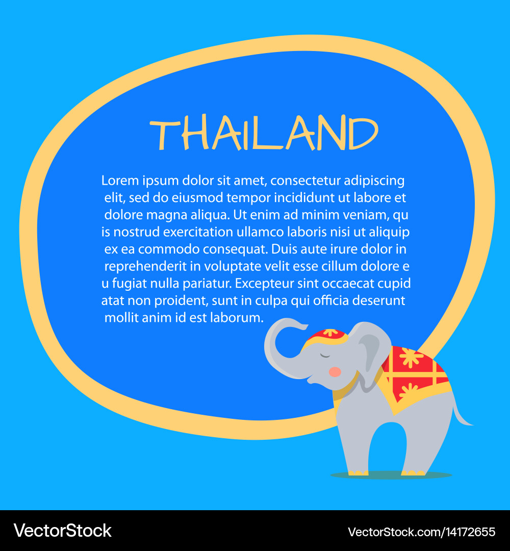 Thailand Touristic Banner With Sample Text Vector Image