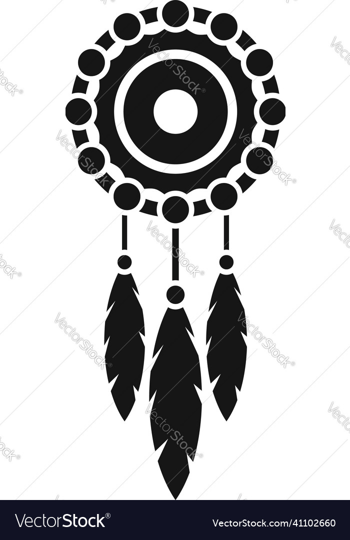 Lace Dream Catcher Icon Simple Vector. Tribal Aztec Stock Vector