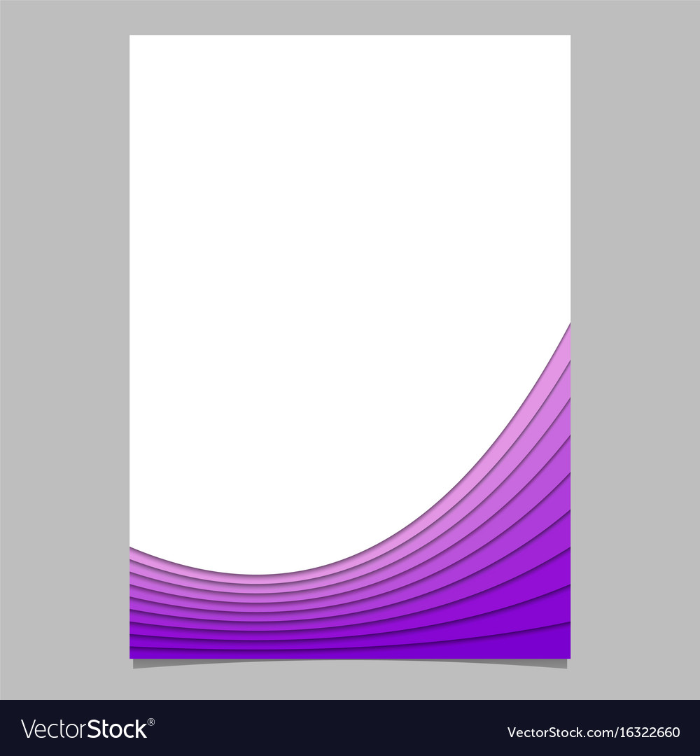  Blank  brochure template  from curves flyer  Vector Image