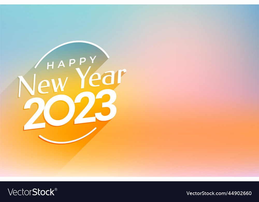 Colorful happy new year 2023 greeting wallpaper Vector Image Colorful happy new year 2023 greeting wallpaper Vector Image