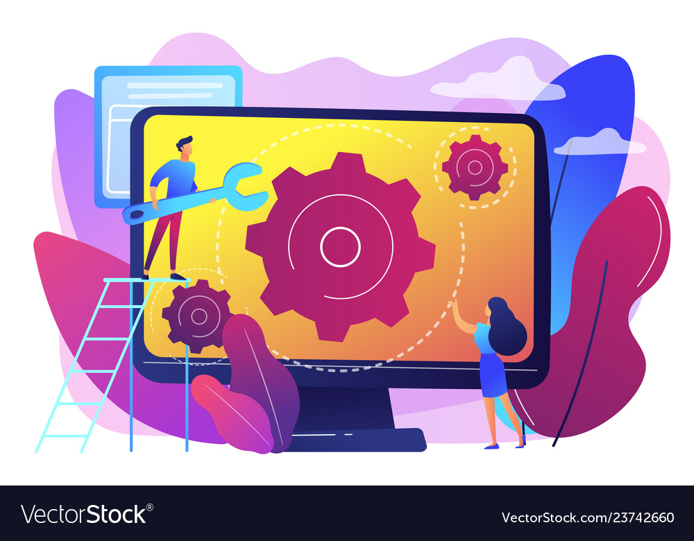 Computer service concept Royalty Free Vector Image
