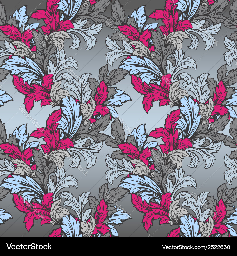 Hand draw leaf seamless pattern Royalty Free Vector Image
