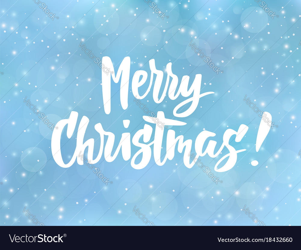 Merry christmas text holiday greetings quote Vector Image