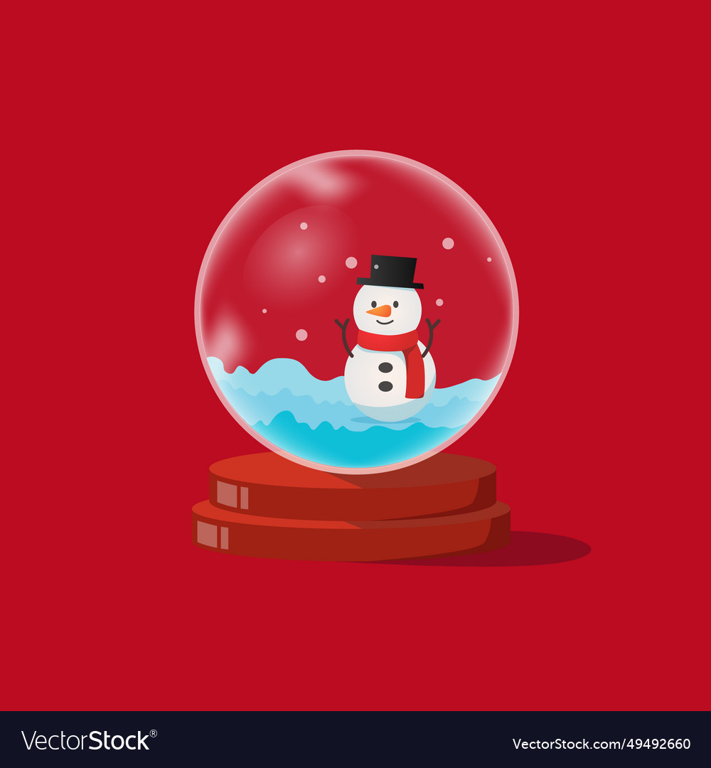 Snowglobe with snowman character design