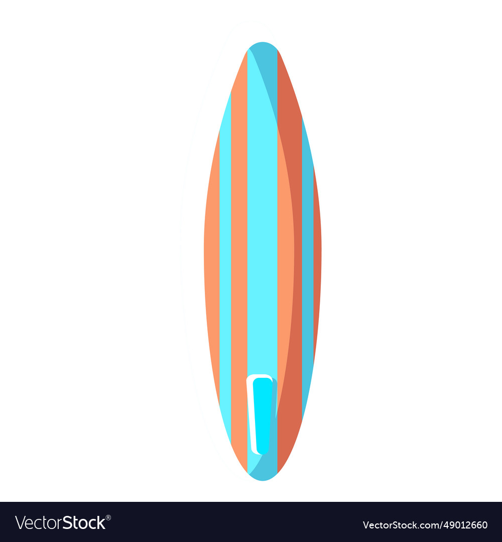 Surfboard flat Royalty Free Vector Image - VectorStock