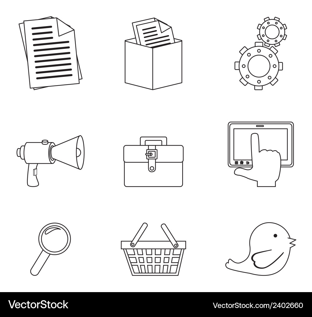 Variety icons over white background Royalty Free Vector